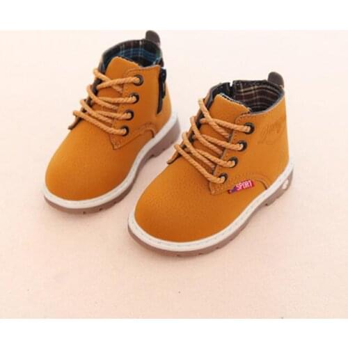 Children Casual Shoes New Winter Martin Boots Boys Shoes Fashion Leather Soft Antislip Girls Boots EU 21-30 Sport Running Shoes