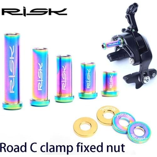 Road C clamp fixed nuts bike Bicycle V brake caliper Screw TC4 titanium alloy M6*10/15/20/25/30/40mm Road bicycle parts 1 set