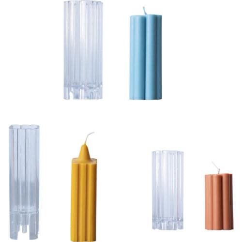 DIY Handmade Candle Mold Cylindrical Square Candle Plastic Mold Church Candle Mold Acrylic Mold Pc Mold Candle Making Jar
