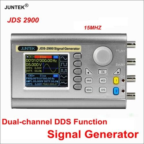 JUNTEK JDS2900 15MHz Signal Generator DDS Function Counter Precision Digital Control Dual-Channel Arbitrary Waveform Generator