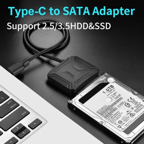 SATA to USB C Cable USB 3.1 Type C to 2.5 3.5 SATA III Hard Drive Adapter 0.4m Wire Adapter Wired Convert Cables