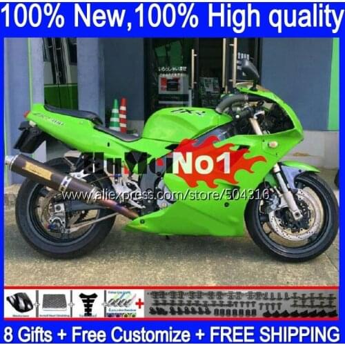 ABS Body For KAWASAKI NINJA ZXR-400 ZXR400 1991 1992 1993 94 95 96 113MC.17 ZXR 400 full green 91 92 93 1994 1995 1996 Fairing