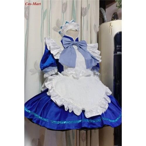 Anime Tokyo Mew Mew Aizawa Minto Cosplay Costume Fashion Cute Blue Maid Dress Ball Activity Party Role Play Clothing Custom-Make