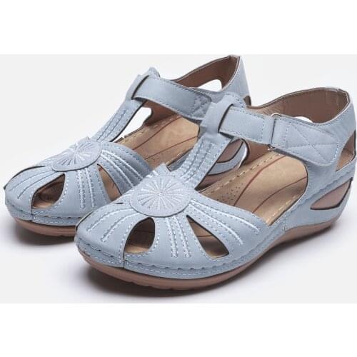 Summer Sandals Women Large Women Roman Slippers Casual Slope Heel Women Beach Shoes Outdoor Walking Shoes Women Damen Pumps 46