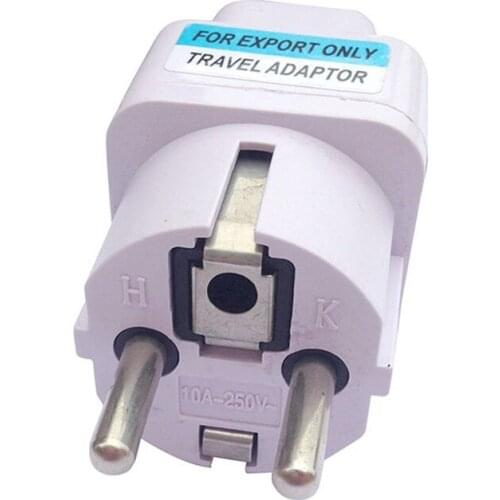 Hot Selling Travel Converter Adaptor European Standard Conversion Plug Converter 2 Pin AC Power Plug Adaptor Multi-purpose Plug