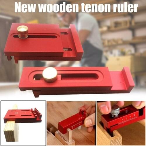 Aluminum Alloy Depth Measuring Ruler Woodworking Gap Gauge Line Sawtooth Ruler Marking Tool can CSV