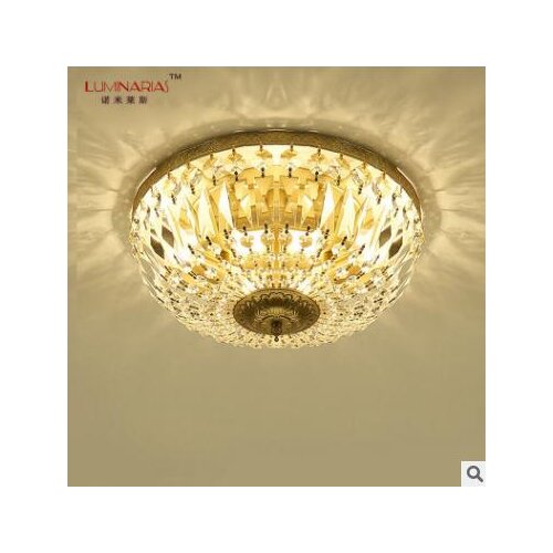 Nordic Art American Country light in the bedroom Cloakroom Round Retro Corridor porch Crystal Ceiling Lamp