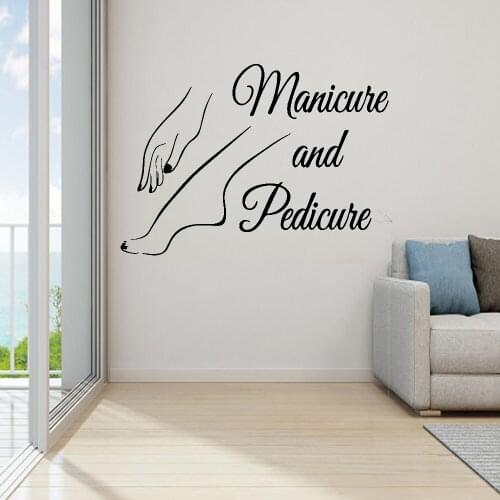 New Nail Wall Sticker Decal Pedicure Nail Salon Manicure Art Murals Nail Salon Decoration Vinyl ph157
