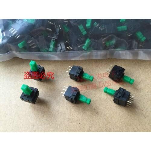 Original new 100% tower self-locking double row 6pin push switch square head with lock switch 10*10*19 power switch