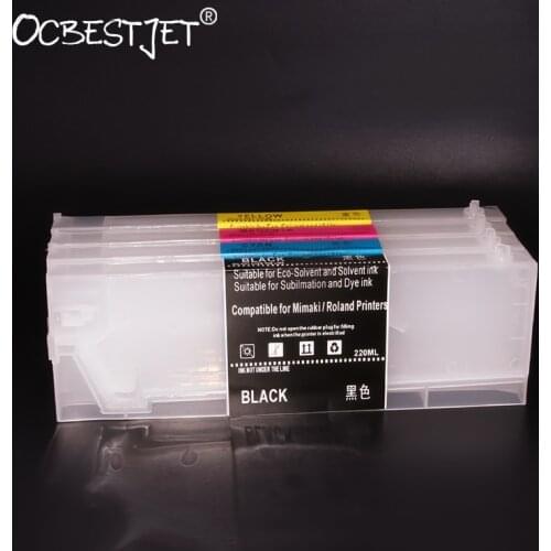 220ML/PC ECO-SOL FPG2 Refillable Ink Cartridge For Roland VP-540i VP-300i SP-540i SP-300i RS-640 RS-540 (4 Colors One Set)