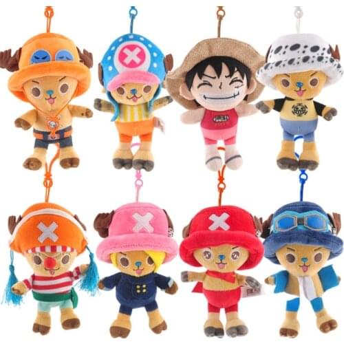 Genuine Plush Pendant Cartoon One Piece Qiao Ba Luffy Doll Keychain Bag Ornaments