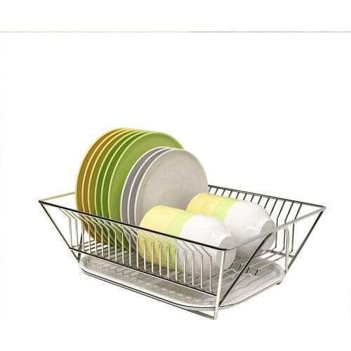 Kitchen Shelf Stainless Steel Dishes Cutlery Rack Water Rack Fruit Vegetables Basket Tray Sundry Rack Black