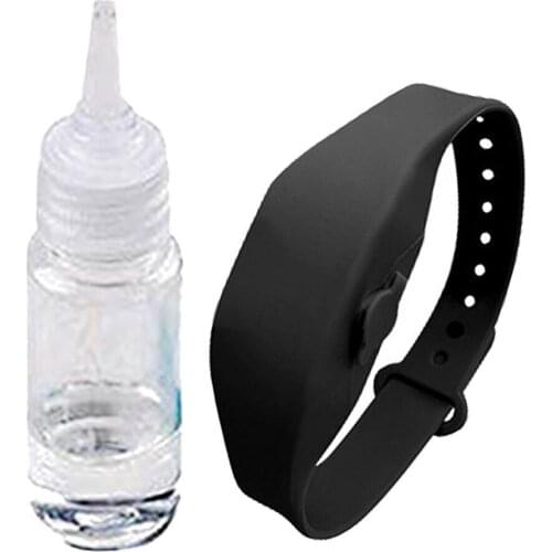 Portable Outdoor Hand Wash Liquid Wristband Dispenser Sanitizing Bracelet Silicone Bracelet + Bottle Dispenser Bracelet