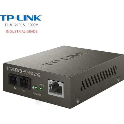 TP-Link Industrial grade TL-MC210CS single-mode dual-fiber Gigabit fiber optic transceiver fiber optic media converter SC