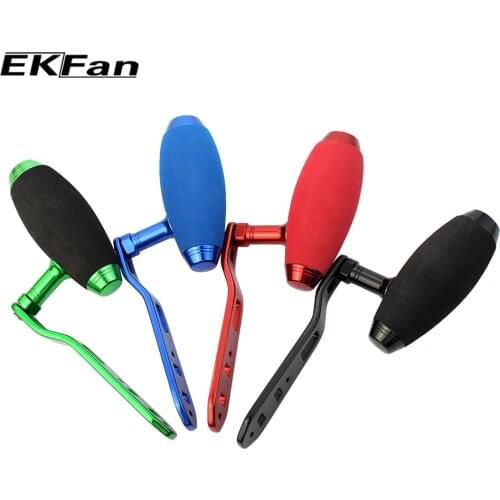 EKFan 1pc EVA Knob + Metal Handle T-shaped Double Holes Fishing Handle 8*5MM Hole For Baitcasting Fishing Reel Accessories