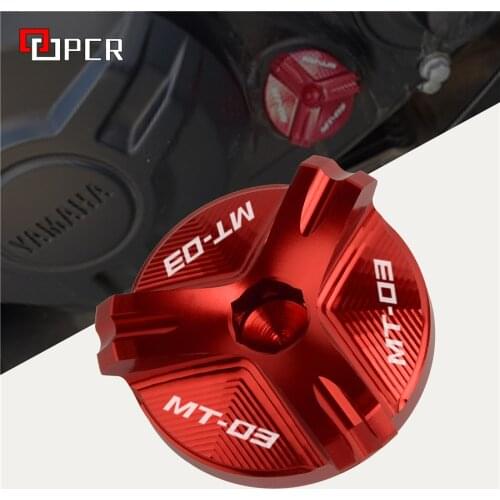 With LOGO mt-03 Oil Filler Cover Engine Plug Screw Cap For YAMAHA MT03 mt 03 2016 2017 2018 2019 2020