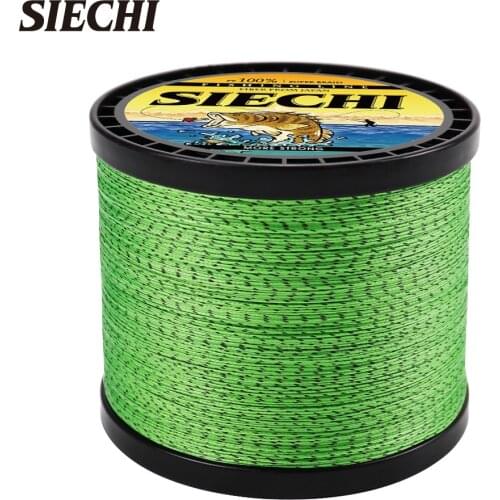 SIECHI 8 Strands Braided Fishing Line Multifilament 300M 500M 1000M Carp Fishing Braided Wire Cord Fishing Accessories Sea