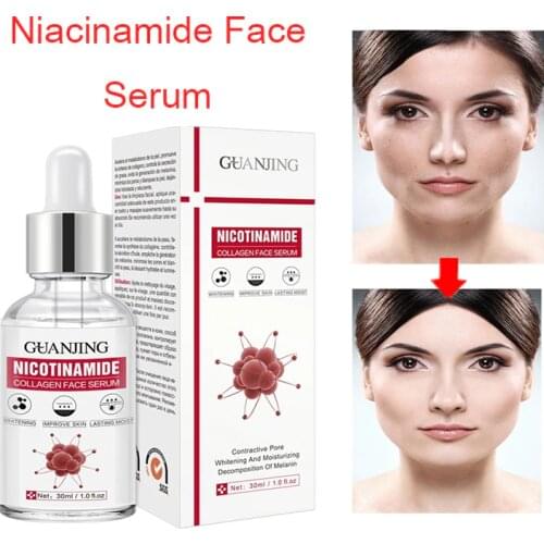 Niacinamide Face Serum Fades Fine Lines Anti-Aging Essence Shrink Pores Brightens Hydrating Whitening Moisturizing Skin Care