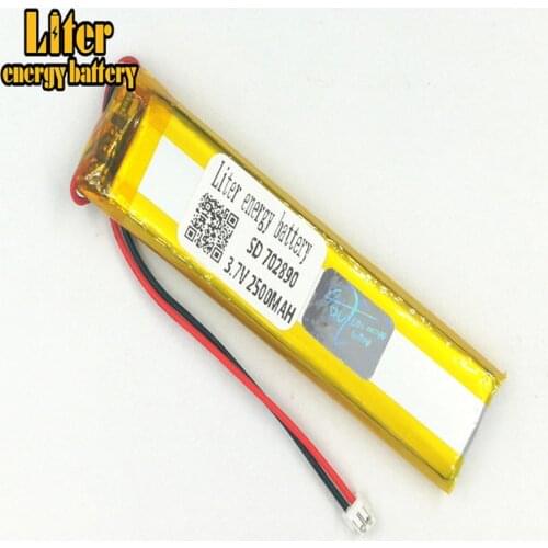 Plug 1.5-2P 3.7 V 702890 703090 2800mah factory high quality lithium polymer li-ion rechargeable battery lipo battery