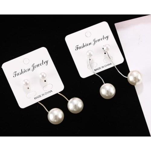 Pearl Earrings Female 2019 New Sweet Temperament Wild Pendant Bar Long Earrings Birthday Gift Earrings Jewelry Accessories