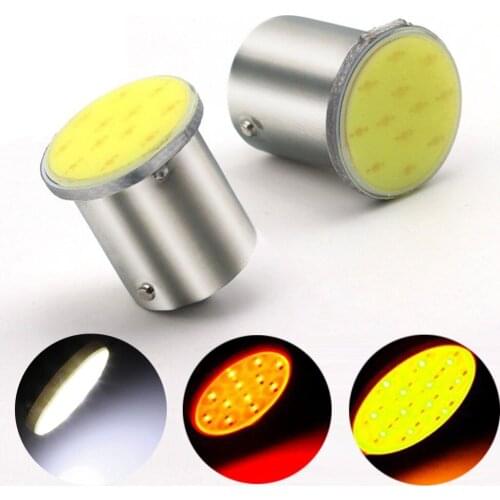 100pcs S25 COB 3W 12 SMD 12 Led 1156 BA15S 1157 BAY15D P21W Auto Car Signal Reverse Led Lights Tail Lamps White 12V Auto Led