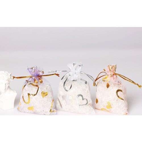 50pcs Jewelry Packaging Bags Wedding Party Gift Bag Jewelry Pouch Gorgeous Little Thing Christmas Drawstring Organza Pouches