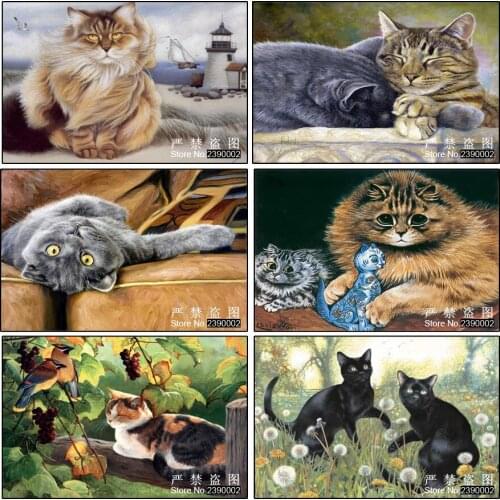 5d DIY Diamond Painting Sticker Decorative Painting Rhinestone Mosaic Animal Cross Stitch Diamond Pattern Diamond Embroidery Cat