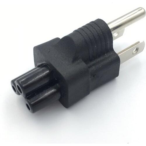 AC power cable plug adapter IEC C5 to NEMA 5-15P Plug Adapter