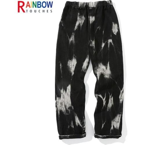Rainbowtouches Tie Dye Printing High Street Hip Hop Loose Casual Couple Cargo Straight Aesthetic Pants Women And Men