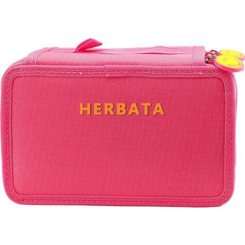 Portable Secret Garden Creative Painting Canvas Pencil Case Three Layer Pencil Bag Large Capacity 52 holes Stationery CL-1957