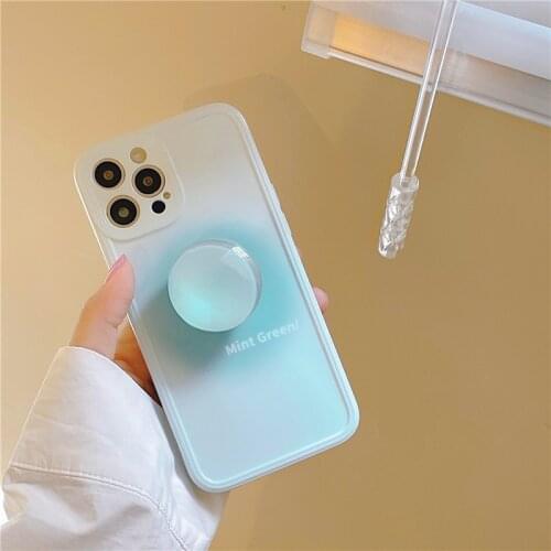 Crystal bracket stand phone case for iphone 11 11Pro Max 12 12Pro Max X XR XS Max 7 8 Plus SE2020 phone holder