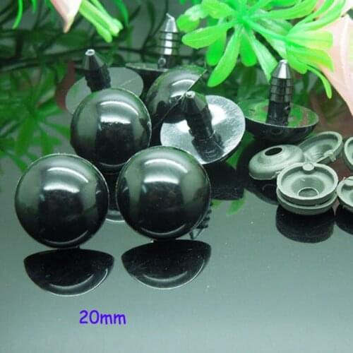 20mm Black Safety Eyes / Plastic Doll eyes Handmade Accessories For Bear Doll Animal Puppet Making - 25pairs/lot EA179