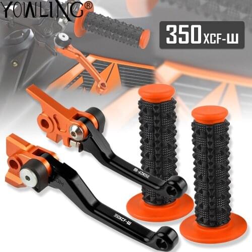 For 350 XCF-W 350XCFW 2014 2015 2016 2017 2018 Motorcycle Aluminum Dirt Bike Brake Clutch Levers Rubber Handle Bar Accessories