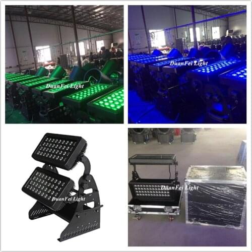 Flycase) 8pieces waterproof led city wash wall lighting dmx rgbw city color led 72*10w rgbw 10watt