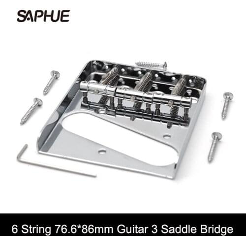 Chrome Ashtray Guitar 3 Saddle Bridge for Electric Guitar
