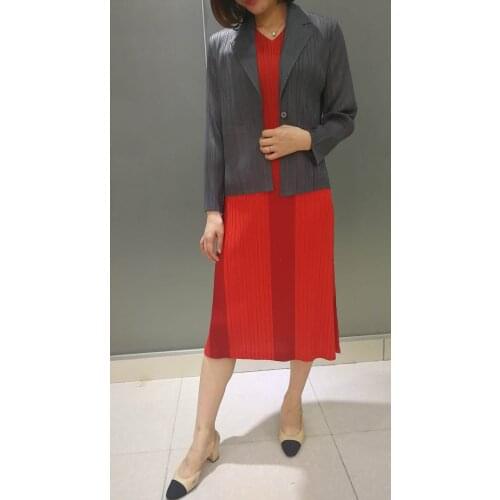 Miyake Fold Perfect Slim Fit Business Suit Collar Coat