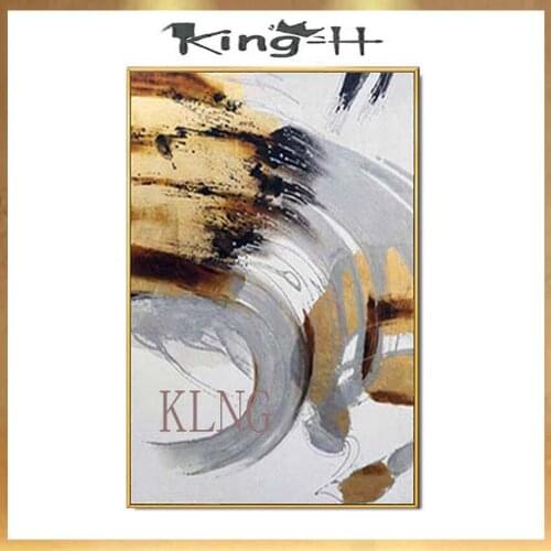 Creation of gold leaf is abstract painting Hand drawn abstract oil painting on canvas for sofa wall decoration arcylic