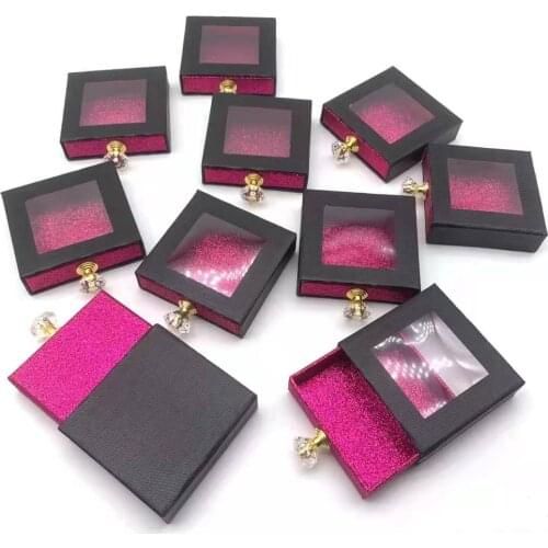 Eyelash Box Eyelash Case Wholesale Items in Bulk Square Eyelash Packaging with Tray Eyelash Boxes