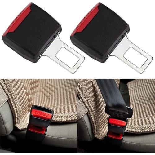 1 Pcs Creative Black Car Seatbelt Clip Extender Safety Seatbelt Lock Buckle Plug Thick Insert Socket Auto Interior Accessories