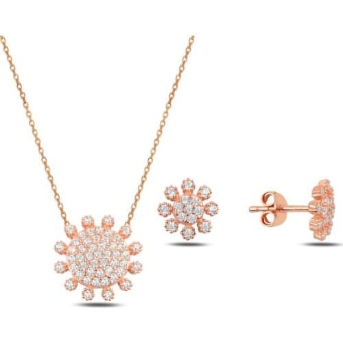 Kutaydan Zircon Cubic Zirconia 925 Sterling Silver Set Made in Turkey