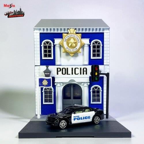 Maisto new city street view assembly hands-on DIY simulation alloy car model car model collection toy car gift