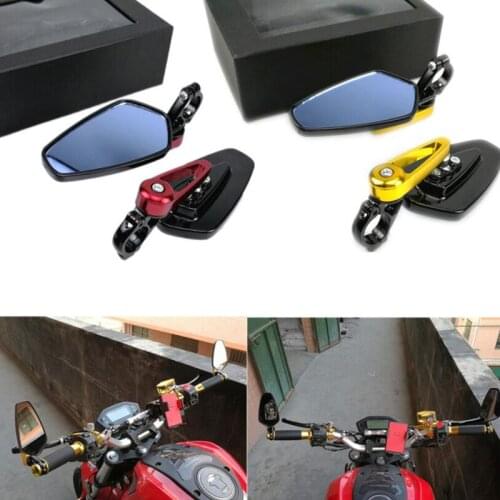 Motorcycle rearview mirror, scooter, racing rearview mirror, reversing auxiliary mirror, universal handle mirror, blue glass