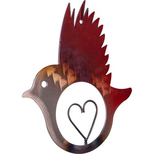 New Exquisite Bird Hanging Pendant Iron Art Love Shape Bird Window Hanging Ornament Home Garden Decoration