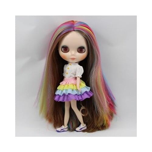 Nude Blyth Doll,Multicolored hair Factory doll Fashion doll Suitable For DIY For Girls