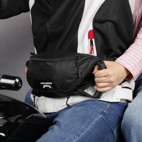 Motorcycle Waist Bags Chest Bag Safety Belt Rear Seat Passenger Grip Grab Handle Non-slip Strap With Handle Storage Bags