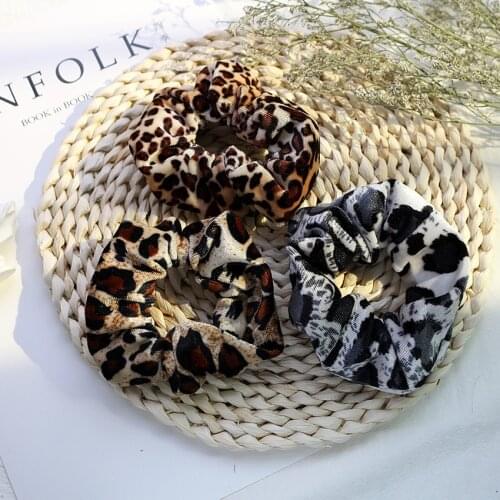 3pc Hot Leopard Velvet Scrunchies Korean Elastic Hair Bands Set Hair Accessories Girls Hair Accessories