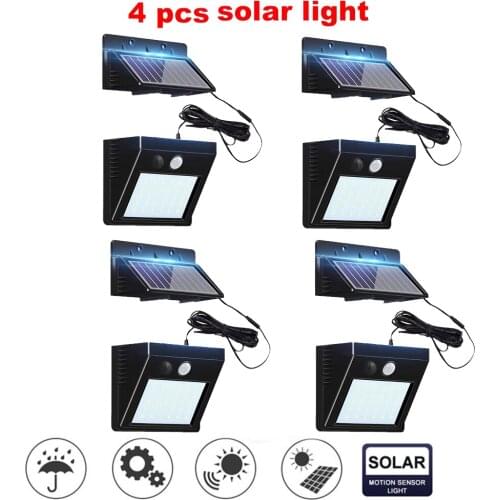 30 LED Garden Led Solar Light Human Infrared PIR Motion Sensor Wall Lamp Security Waterproof IP65 Outdoor Lightingoptional seper