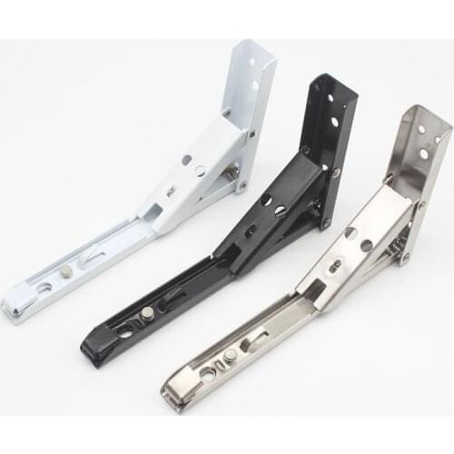 Stainless Steel Triangle Spring Folding Shelf Bracket Wall Mounted Triangle Shelf Bracket For Table Work Space SavingDIY Bracket