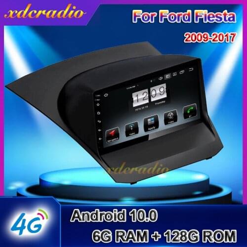 Xdcradio 9" Touch Screen Android 10 For Ford Fiesta Car Radio DVD Multimedia GPS Navigation Autoradio 6+128G Carplay Stereo 4G