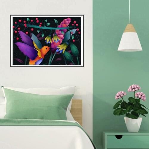 1000 Pieces DIY Flowers Bird Puzzle Learning Assembling Educational Jigsaw Toys Children Portable Interactive Present